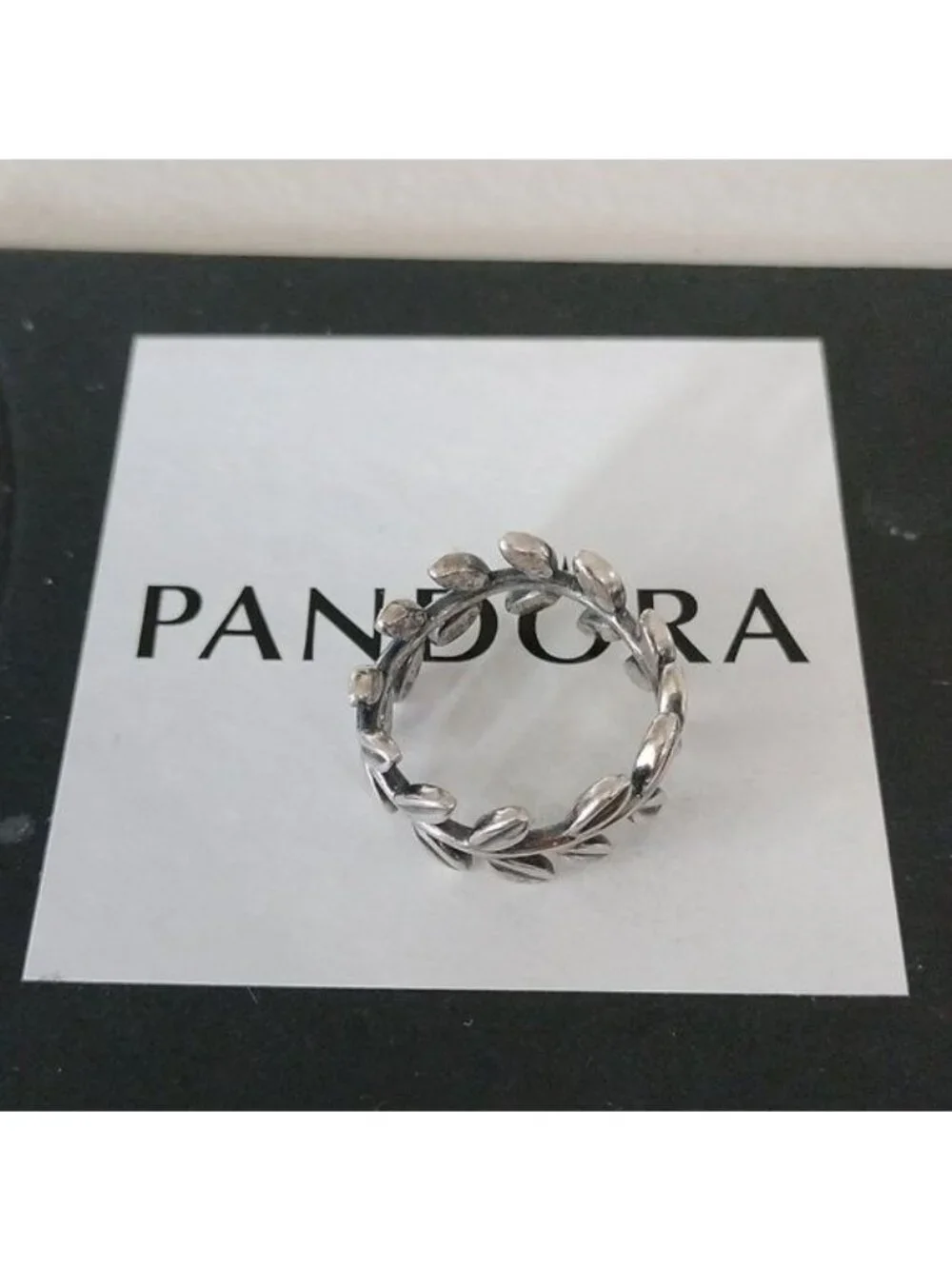 Pandora Sterling Silver Laurel Wreath Statement Ring - 190922